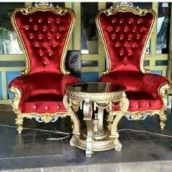 RED GOLDEN COUPLE CHAIRS 