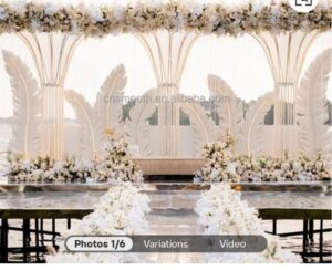 Glamour look wedding stage