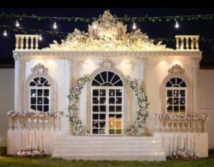 Trendy style wedding stage