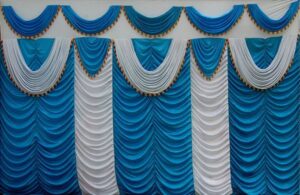 Blue White Backdrop for Wedding