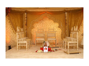 Golden Embroidery Work Backdrops